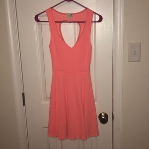 Neon coral dress